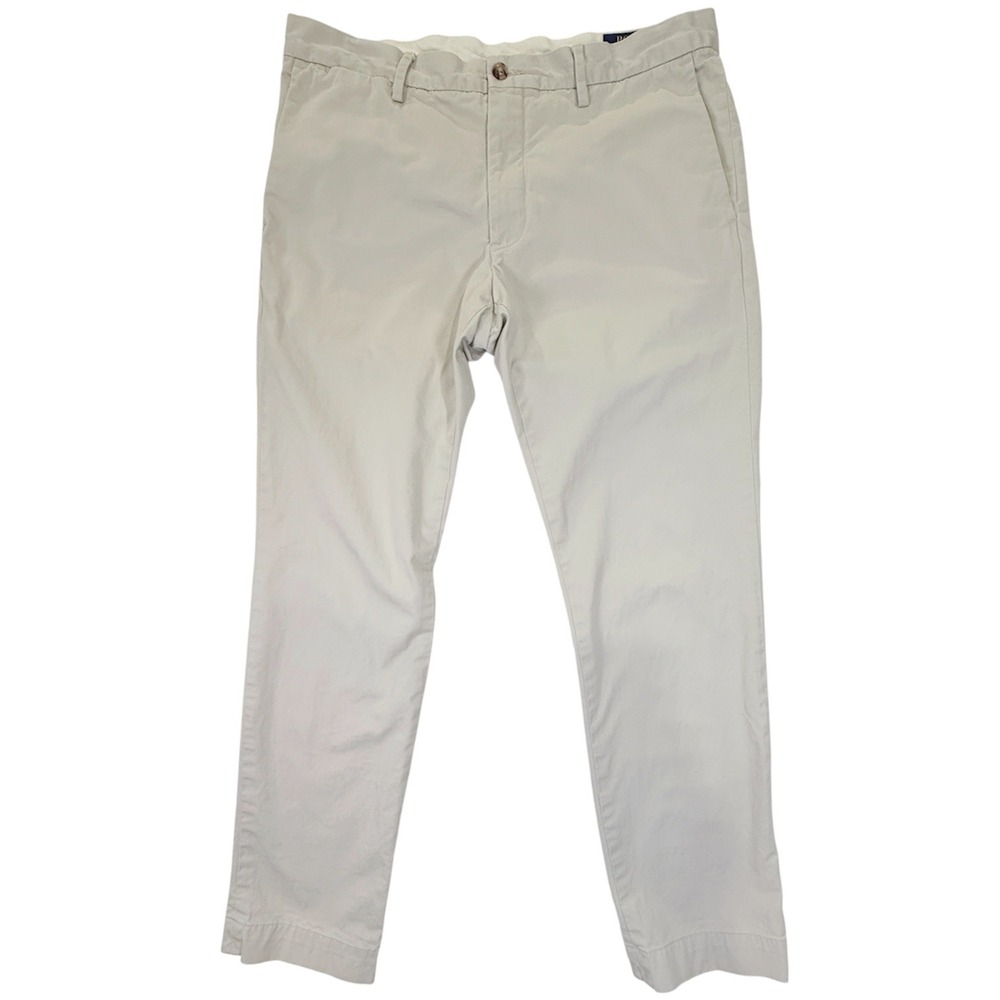 Polo Ralph Lauren Chino Pants Mens 33x30 Tan Stretch Slim Fit 710681143002